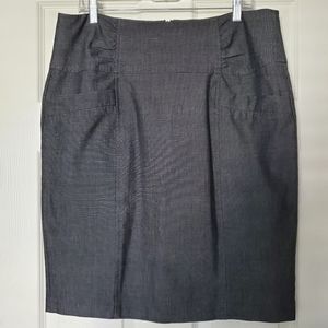 New York Clothing Co Grey Pencil Skirt Sz 14